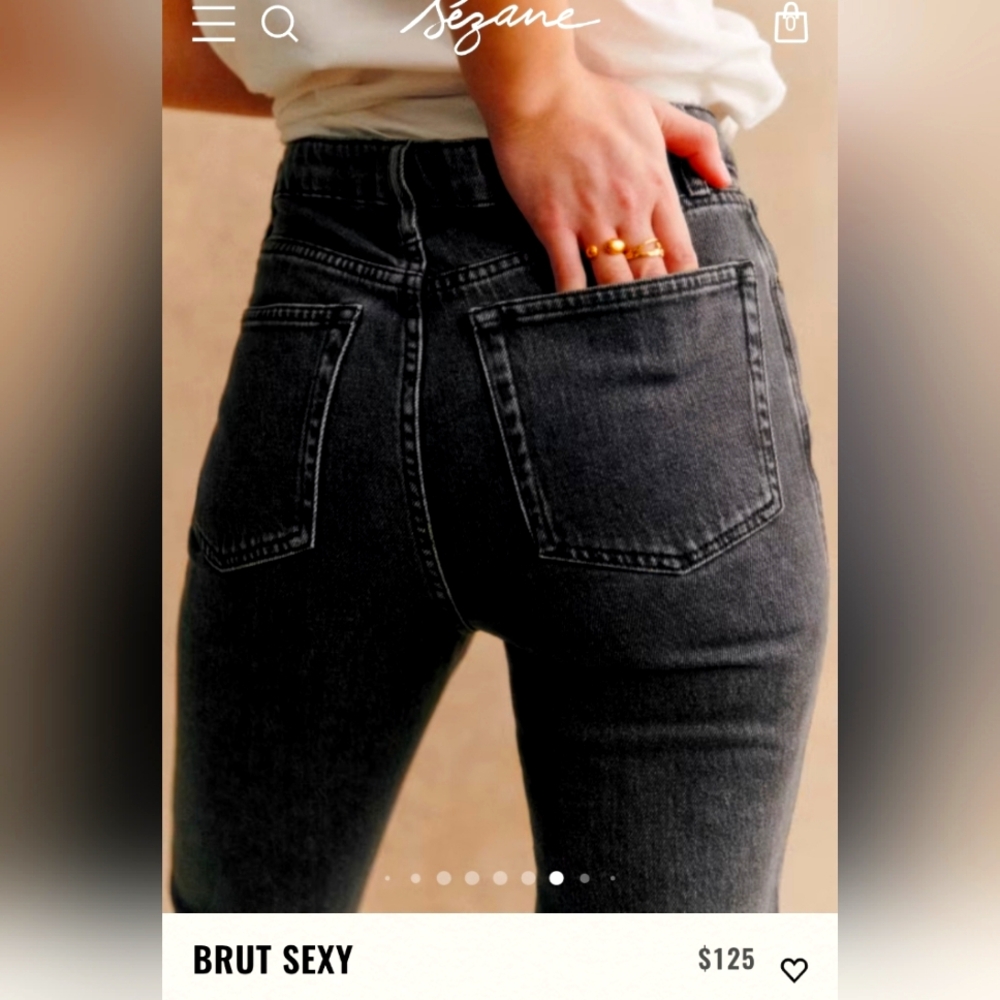 Sézane Brut Sexy Skinny Jeans — Washed Black